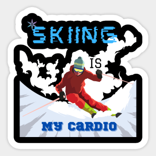 Skiing Is My Cardio Sticker